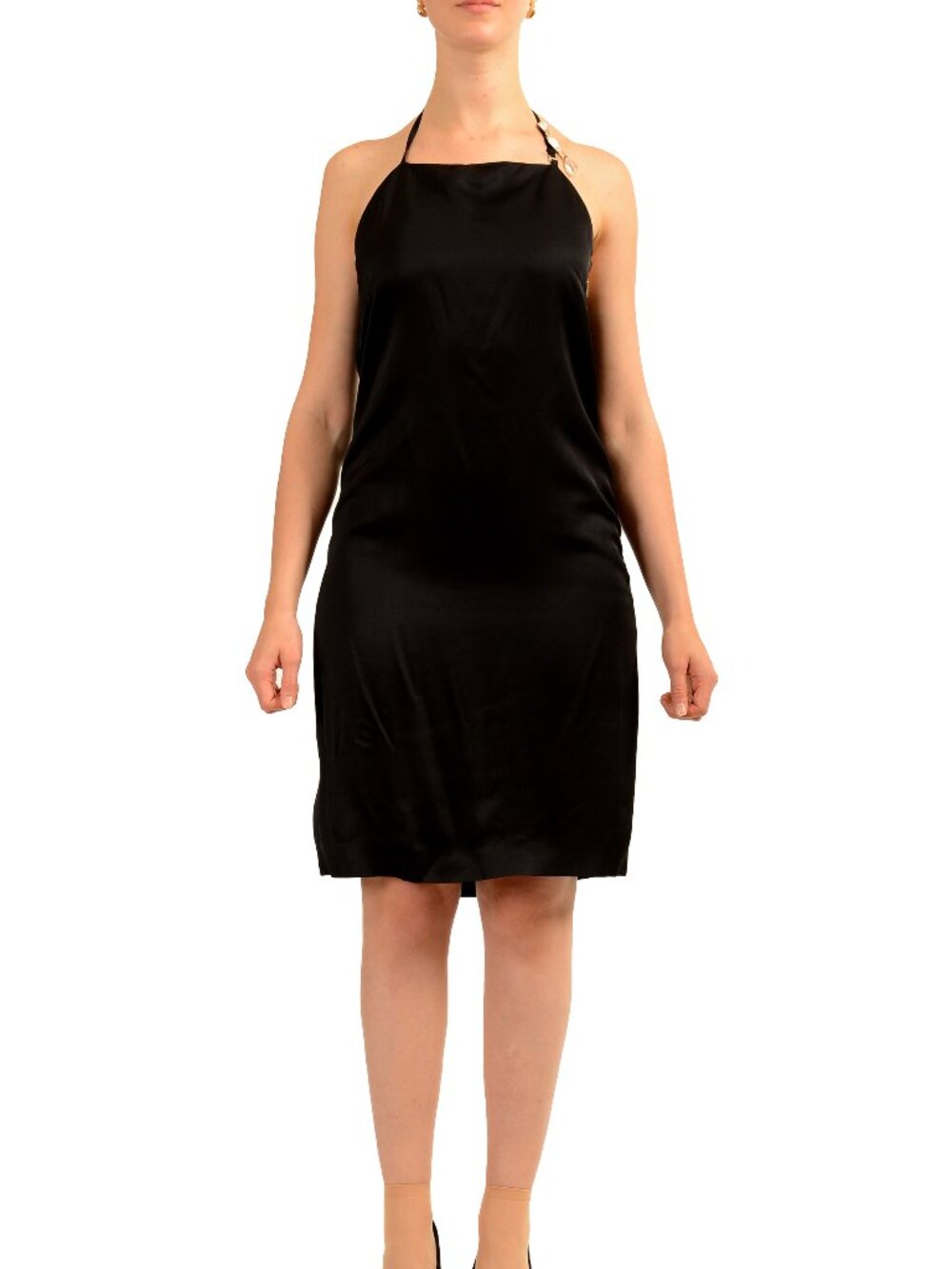 Hugo Boss Women's "Dekani_HC" Black Sleeveless Mini Dress US XS IT 38